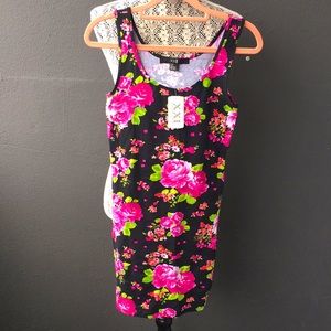 Forever 21 Floral Print Sleeveless Mini Dress